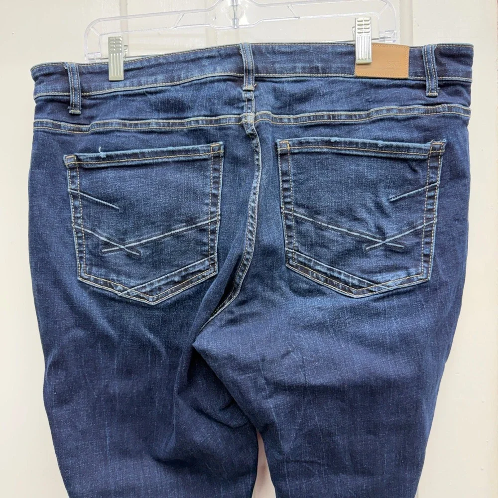 BKE Payton Womens 36 x 27 Mid Rise Ankle Skinny Denim Jeans Raw Frayed Hem